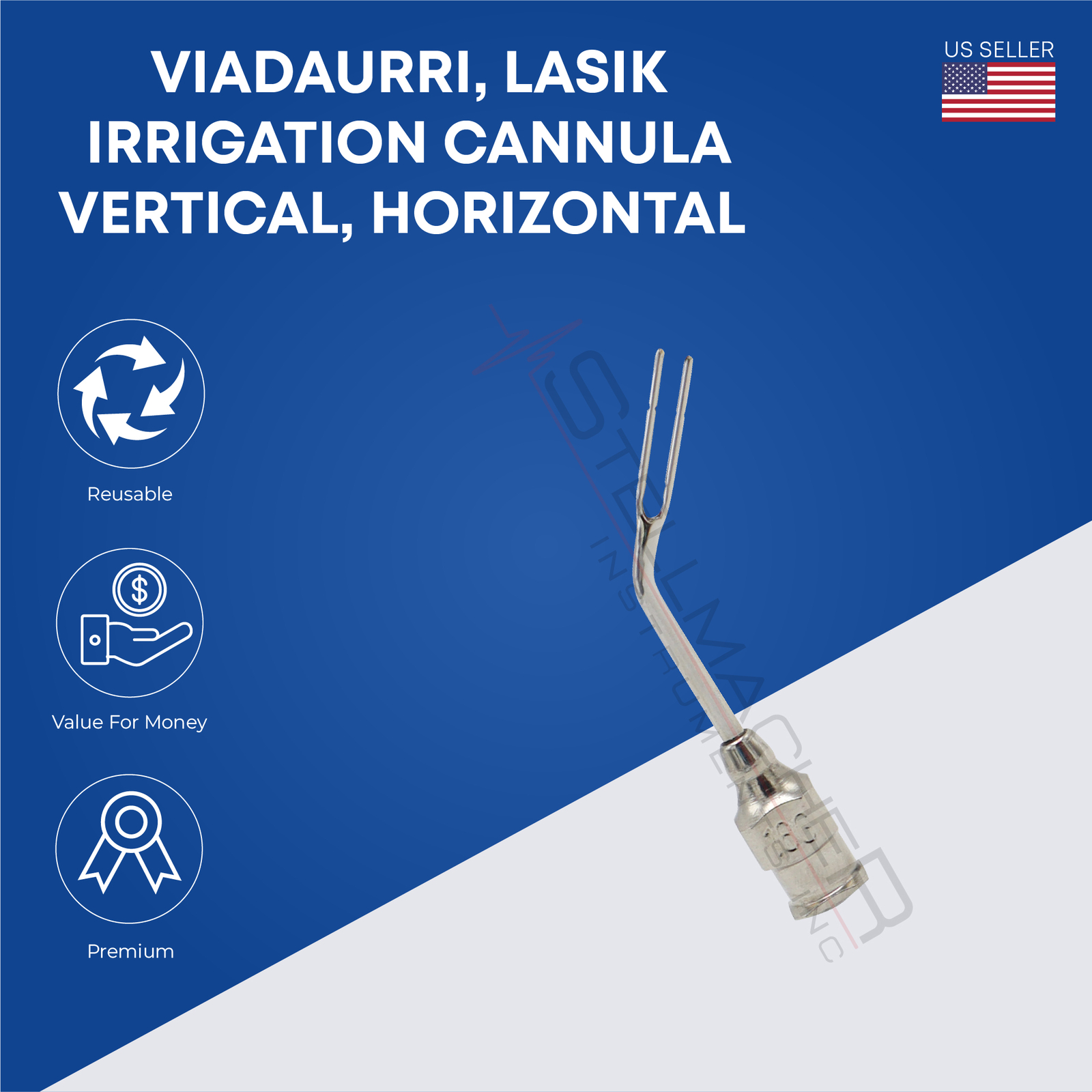 Vidaurri LASIK Irrigation Cannula Vertical Horizontal Ophthalmic Surgical