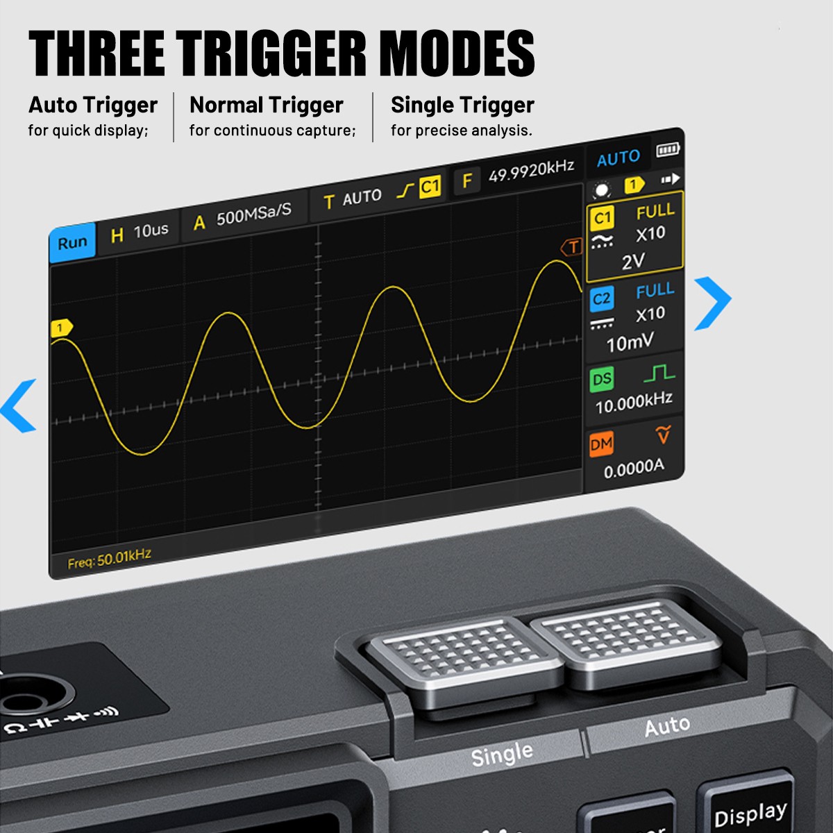 All-in-One Handheld 100MHz ScopeMeter:Oscilloscope Waveform Generator&Multimeter