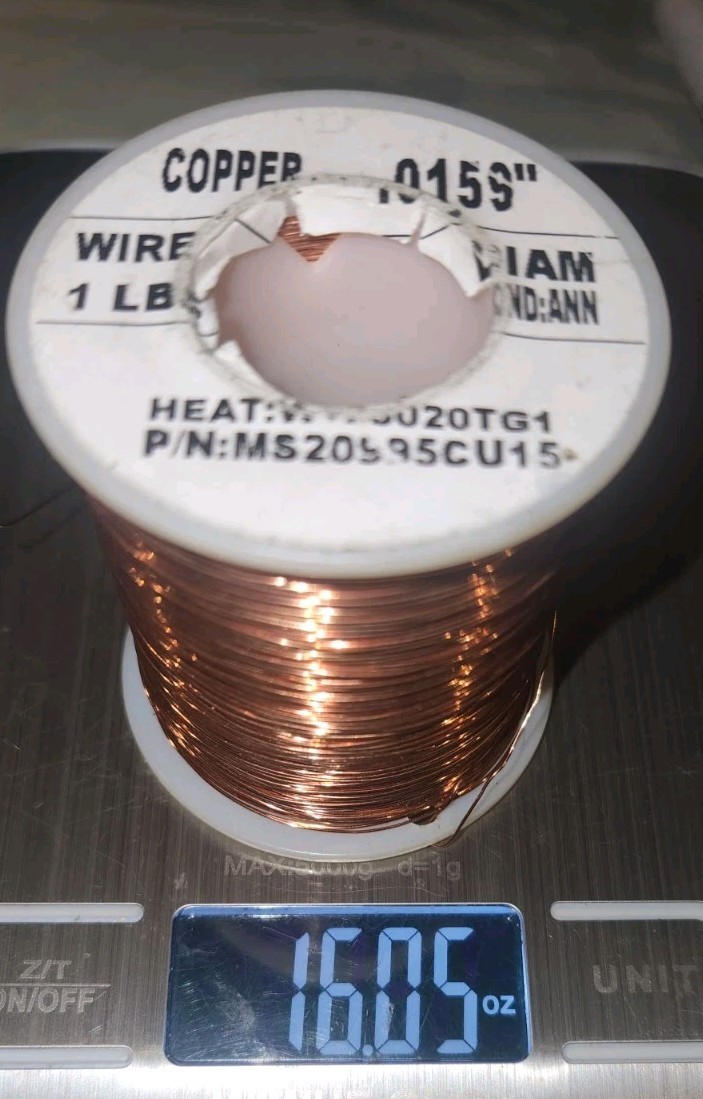 1 Lb ~ Aircraft Safety Wire .0159" Dia., 26 AWG, Copper P/N: MS20995CU15
