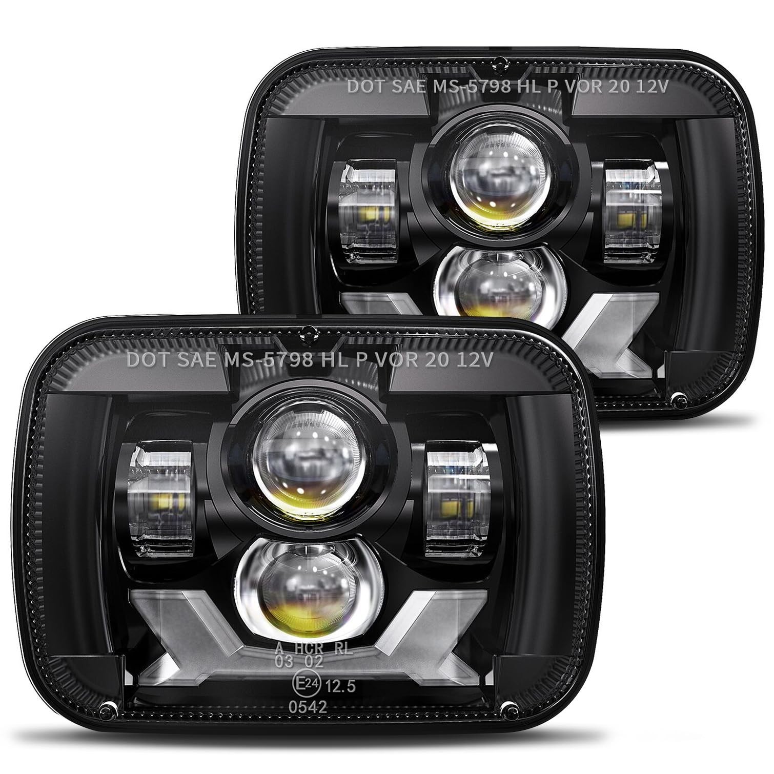 Hwstar 2022 180W 1000% Bright H6054 5X7 7X6 Led Headlights Compatible