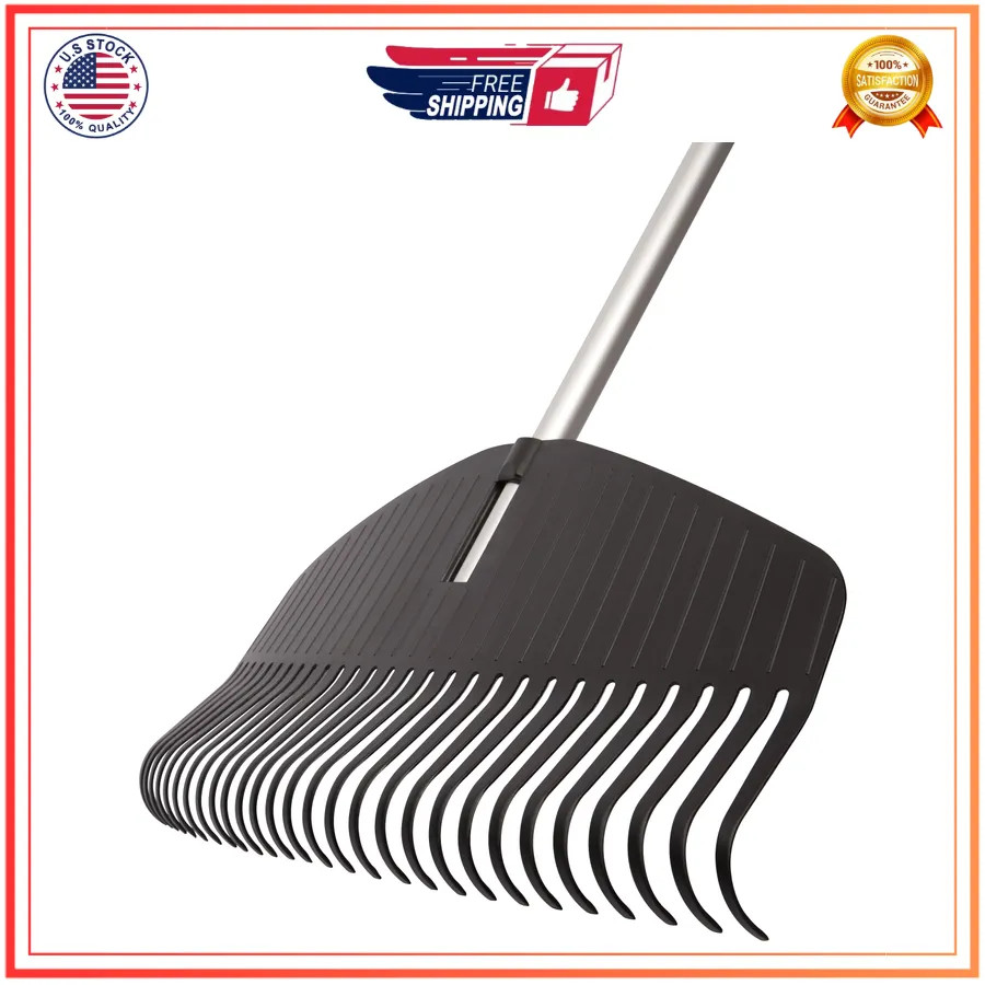 Fiskars Poly Leaf Rake 67 inch Lightweight Garden Tool