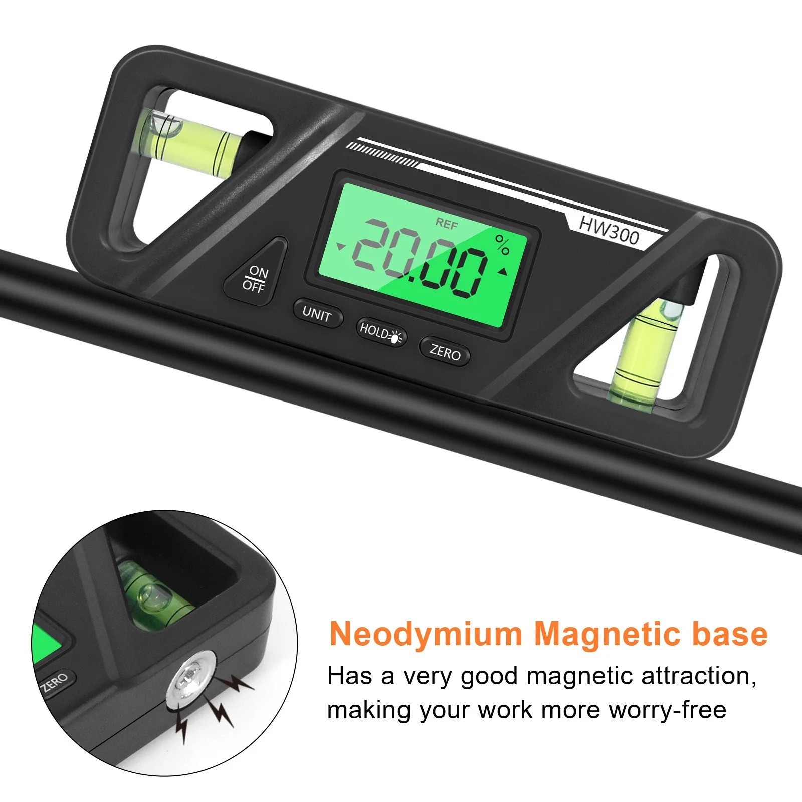 Digital Angle Finder Magnetic Base Inclinometer for Woodworking