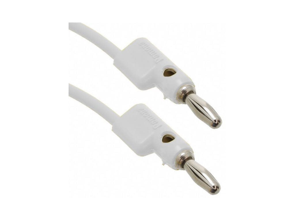 Pomona B-24-9 - Stack-Up Banana Plug Patch Cord, 24', White
