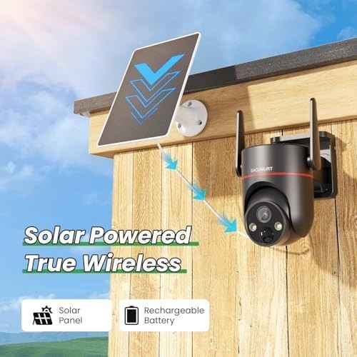No WiFi Needed 4G LTE Wireless Security Camera with 2K HD Color Night Vision