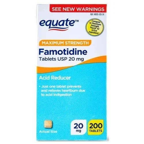 Equate Maximum Strength Famotidine 20mg Tablets, 200 Count