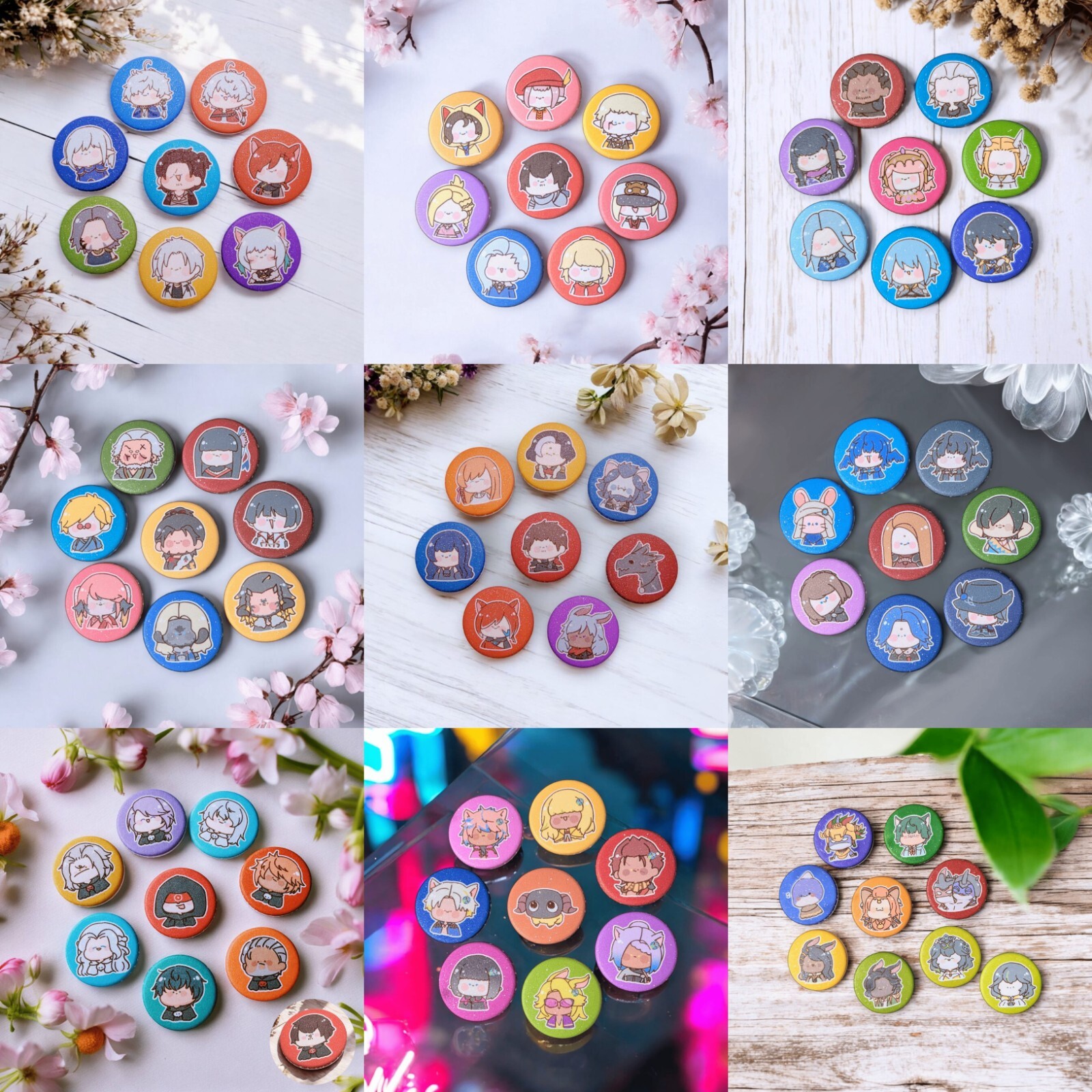 [FFXIV] 3.2cm Magnet Badge [Fanmade]