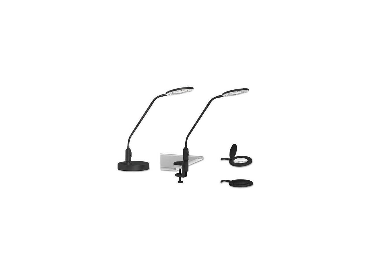 Desktop LED Magnifier Lamp, 19" High, Black ALELEDM765B
