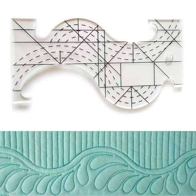 Acrylic Patchwork Multi-Purpose Quilting Template Ruler for Long Arm