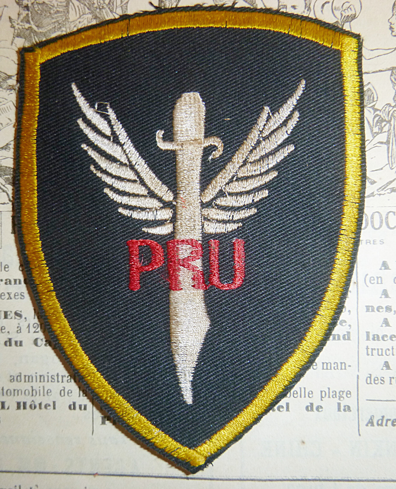 Rare Newspaper Patch - PRU - Phoenix Assassination Program - Vietnam War - G.059