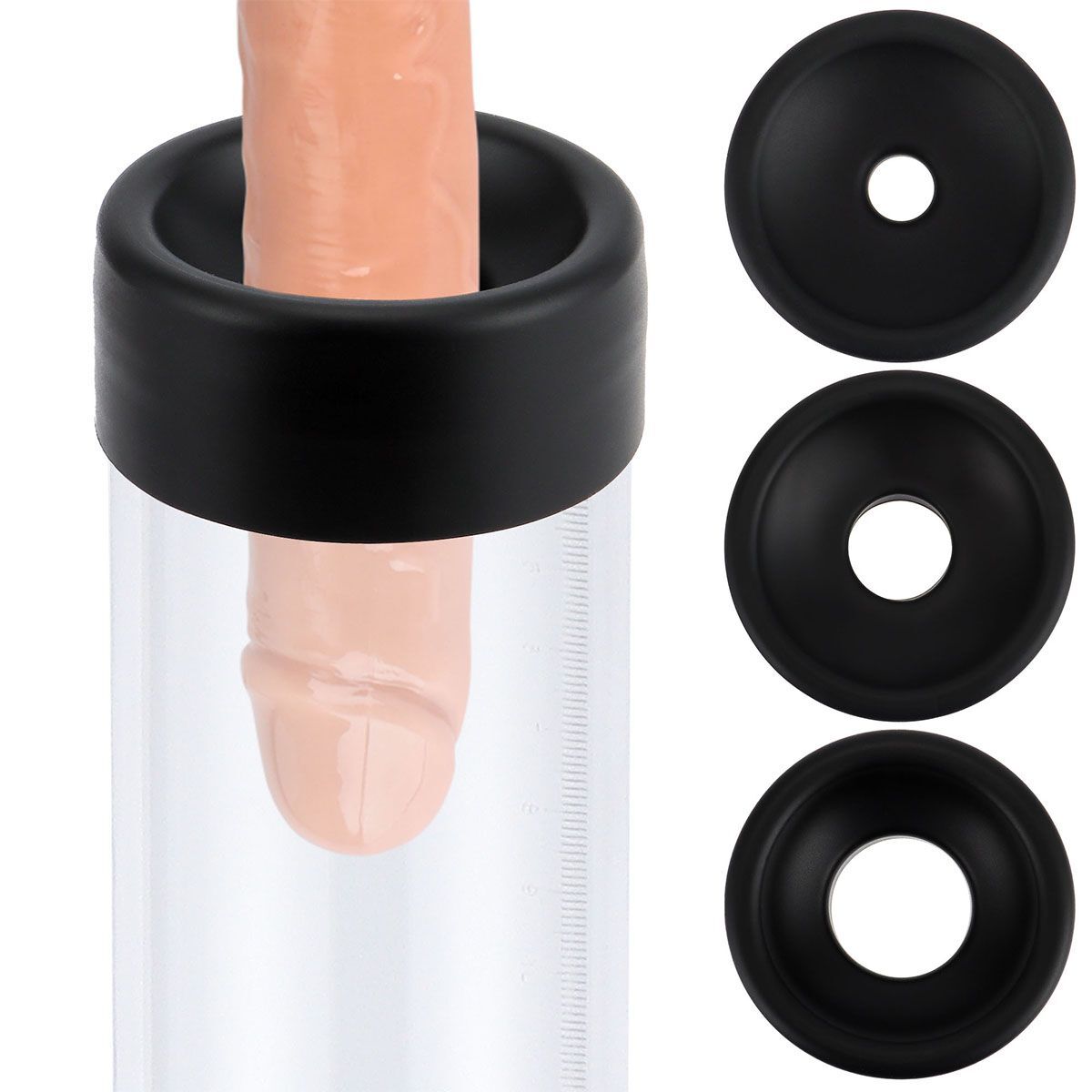 3X Penis Pump Sleeve Sex Toys for Men Penis Extender Trainer Accessories Replace