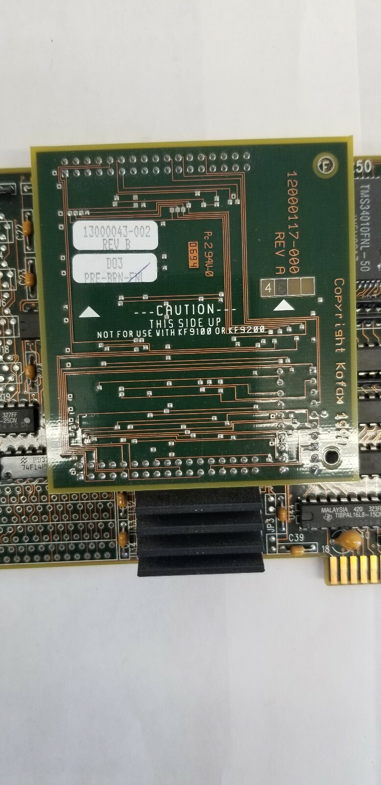 Kofax KF-9250 Image Processing Accelerator Still-Image Capture