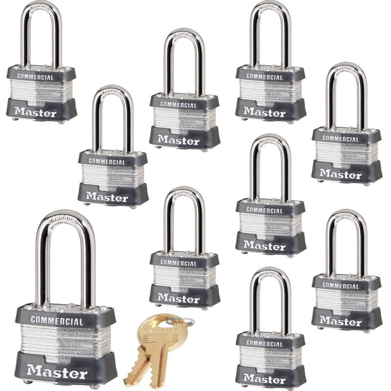 Master Lock - 10 Keyed Alike Locks W/ 20 Keys 3Kalf-10