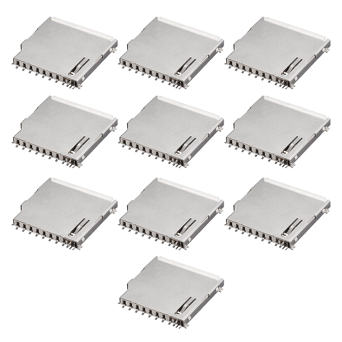 SD Memory Card Socket Long Body 11 Pin PCB Mount Connector 10pcs