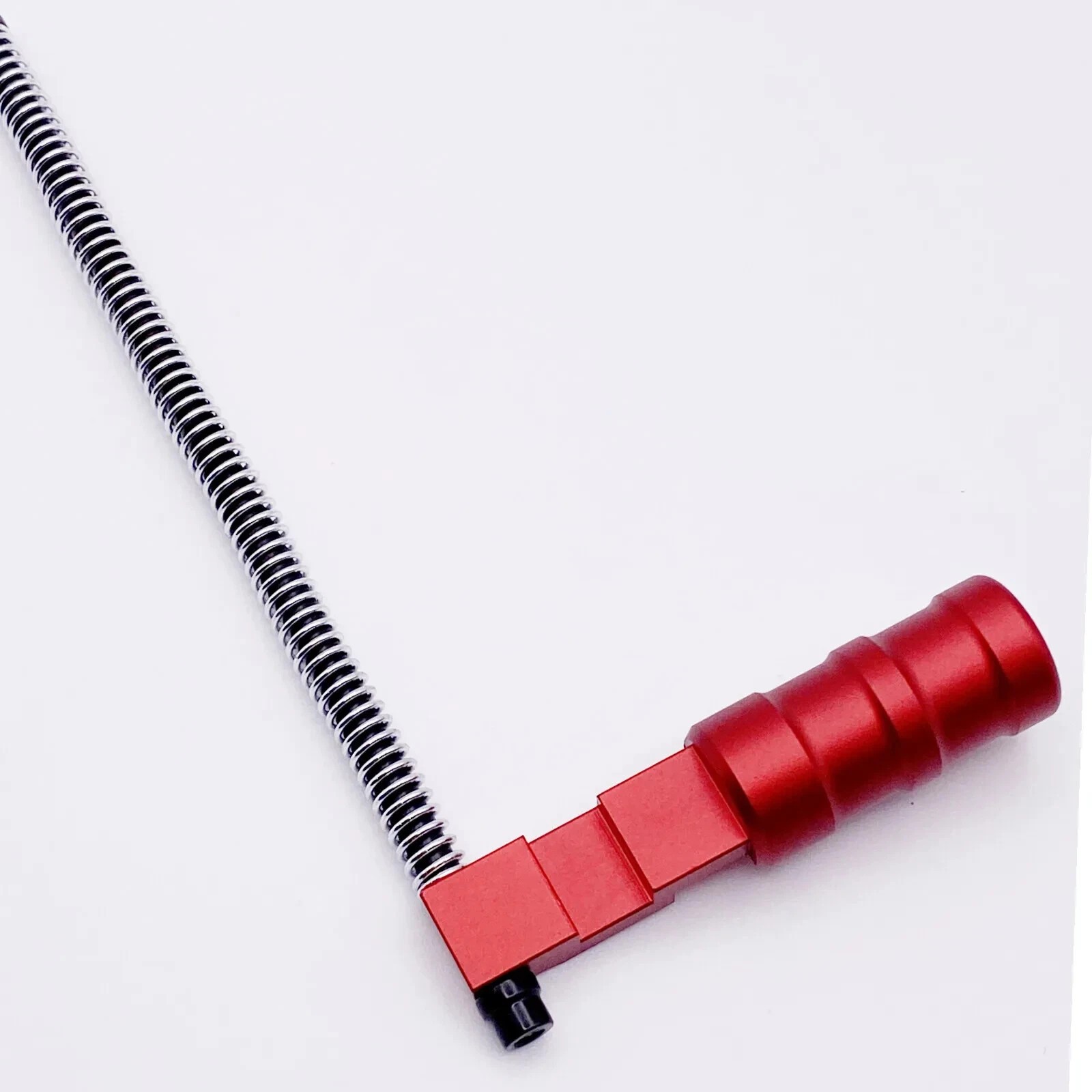Ruger 1022 10-22 Extended Grooved Round Charging Handle Red Anodized Aluminum