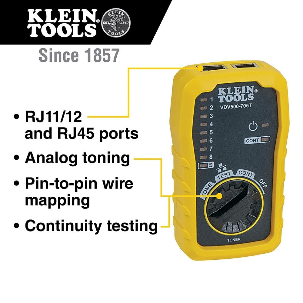 Wire Tracer Tone Generator Probe Kit Ethernet Telephone Coax Data Cables