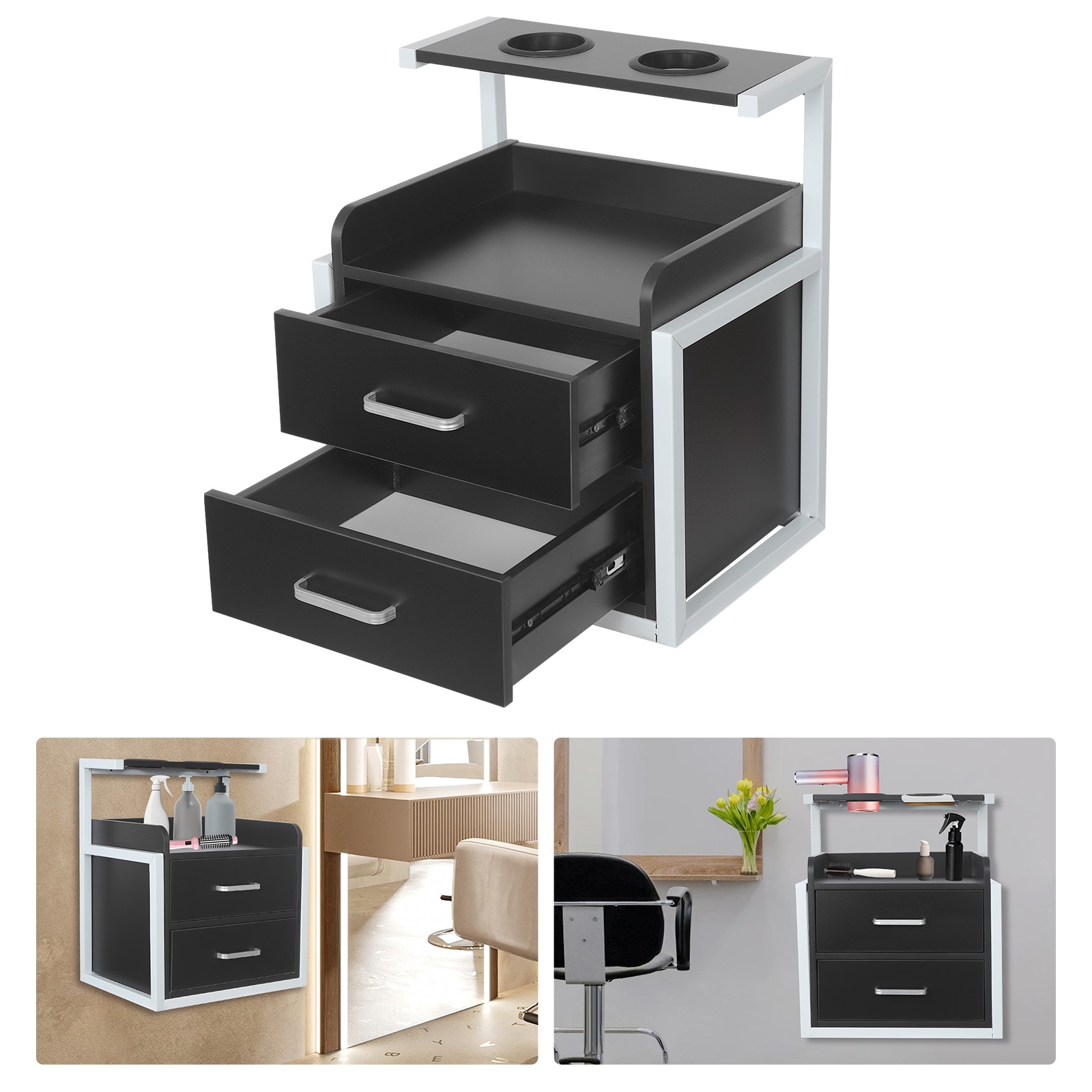 Salon Wall Cabinet, Wall Mounted Salon Storage Cabinet, Storage Cabinet for Hair
