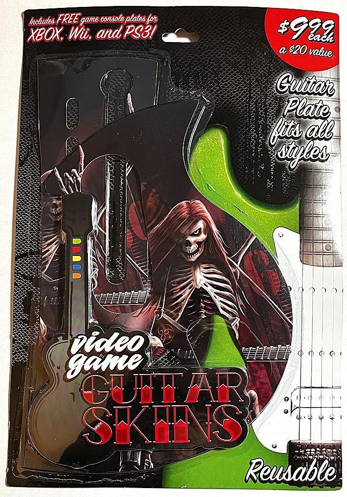 VIDEO GAME GUITAR SKINS ~ Sealed & New Package for XBox Wii PS3