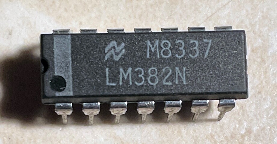 National LM382N Low Noise Dual Preamp - NOS