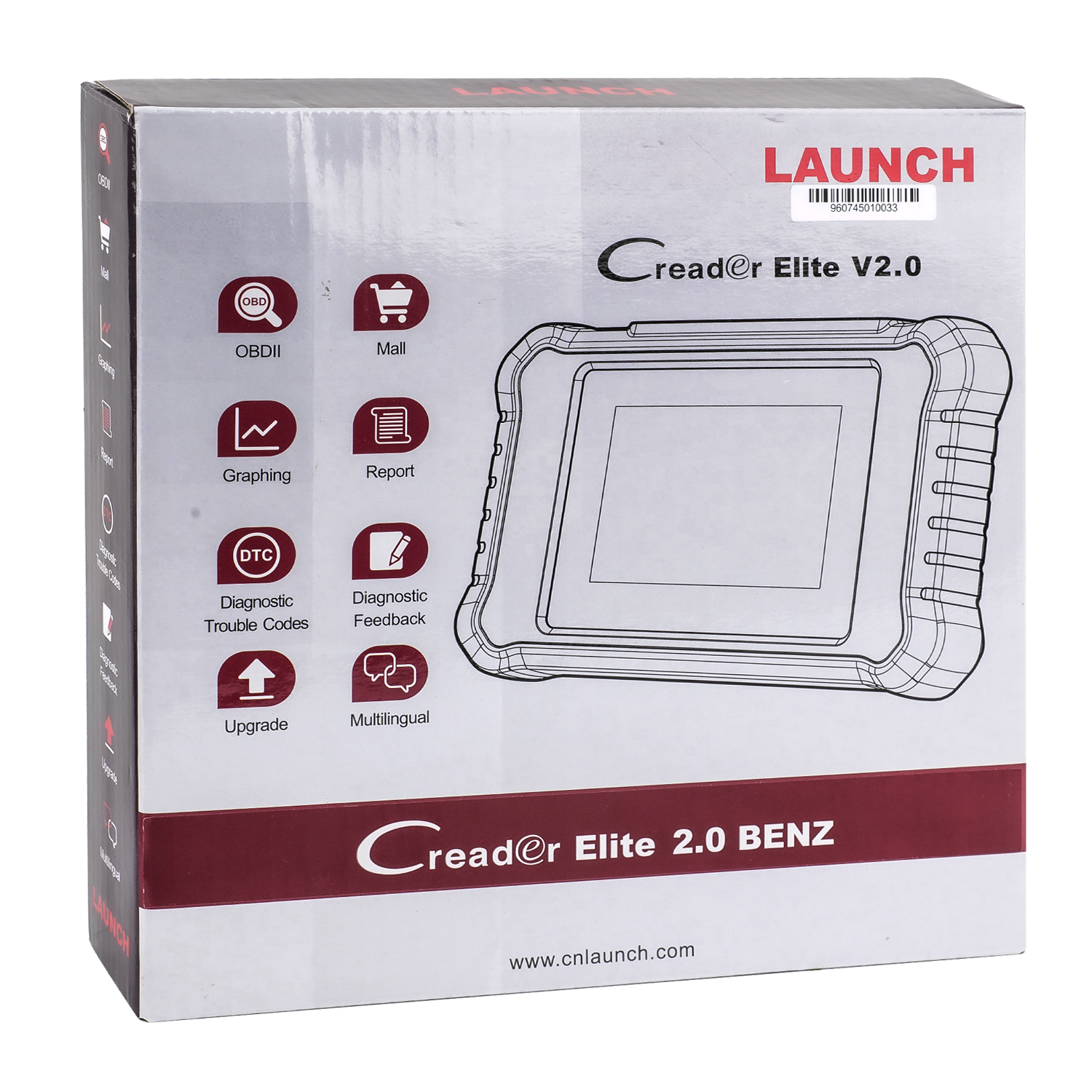 LAUNCH Creader Elite V2.0 For Mercedes-Benz Bidirectional OBD2Scanner ECU Coding