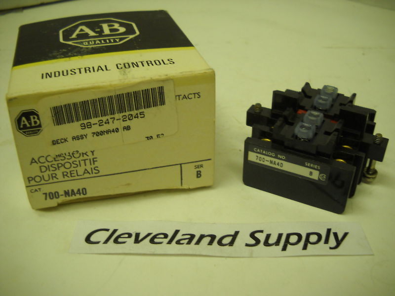 ALLEN BRADLEY 700-NA40 AUXILIARY CONTACT 4-NO NEW CONDITION IN BOX