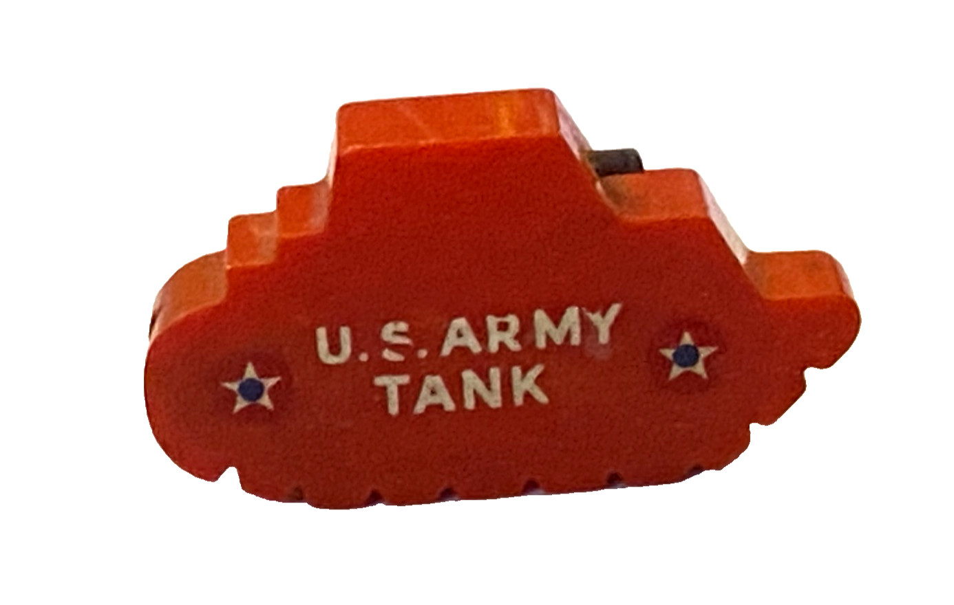 Vintage Bakelite Red U.S.A. Army Tank Pencil Sharpener