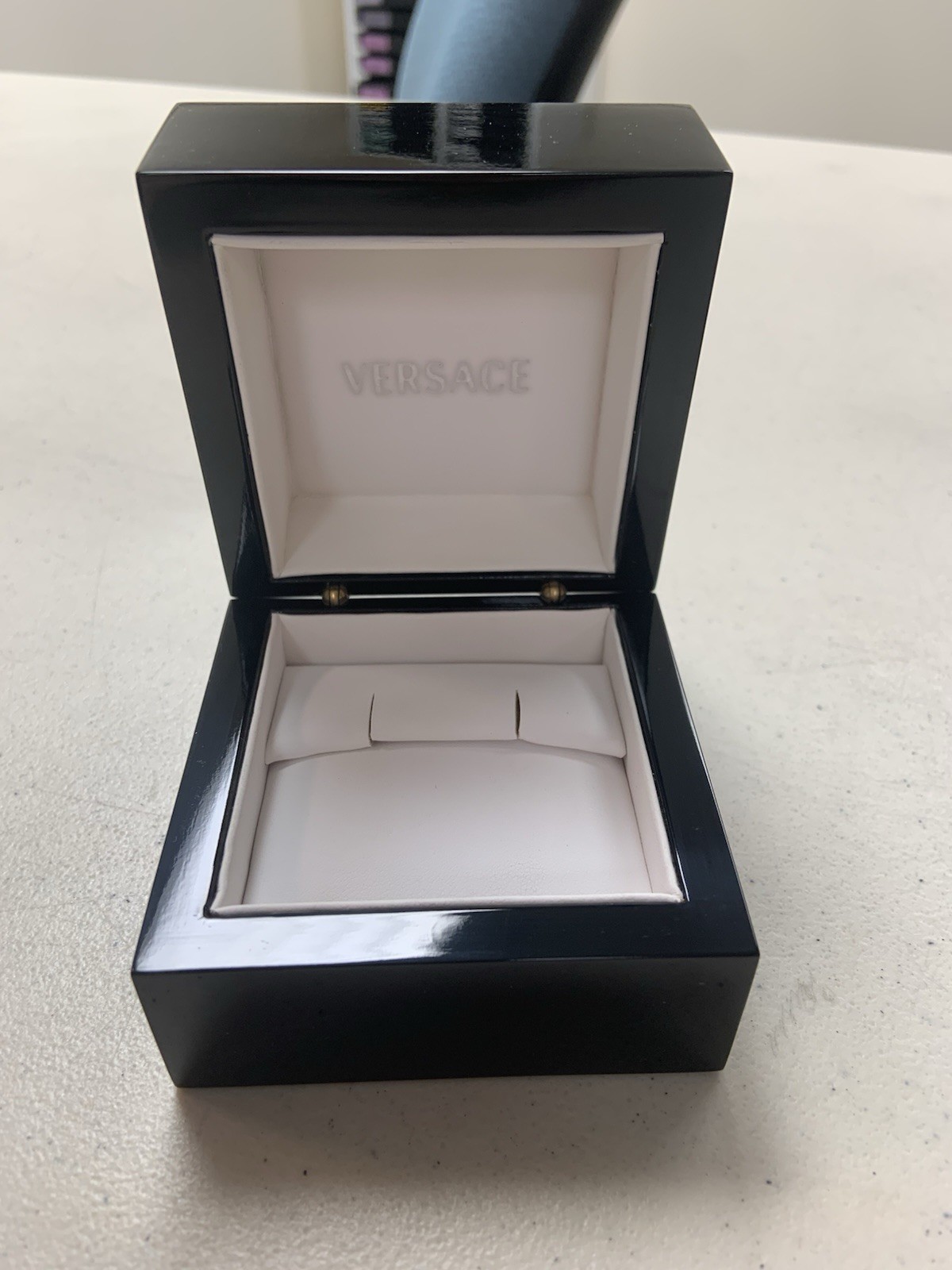 Versace Black/White Single Watch Presentation Box, Holds 1-3