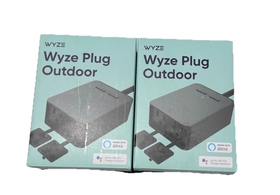LOT 2 Wyze Plug Outdoor ‎WLPPO1-1 Smart Plug (Works w/ Alexa & Google Assistant)
