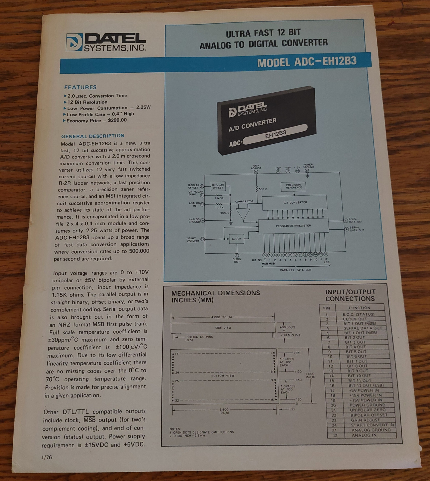 Datel Intersil 1980 Data Acquisition Products – Instruments and Systems Catalog