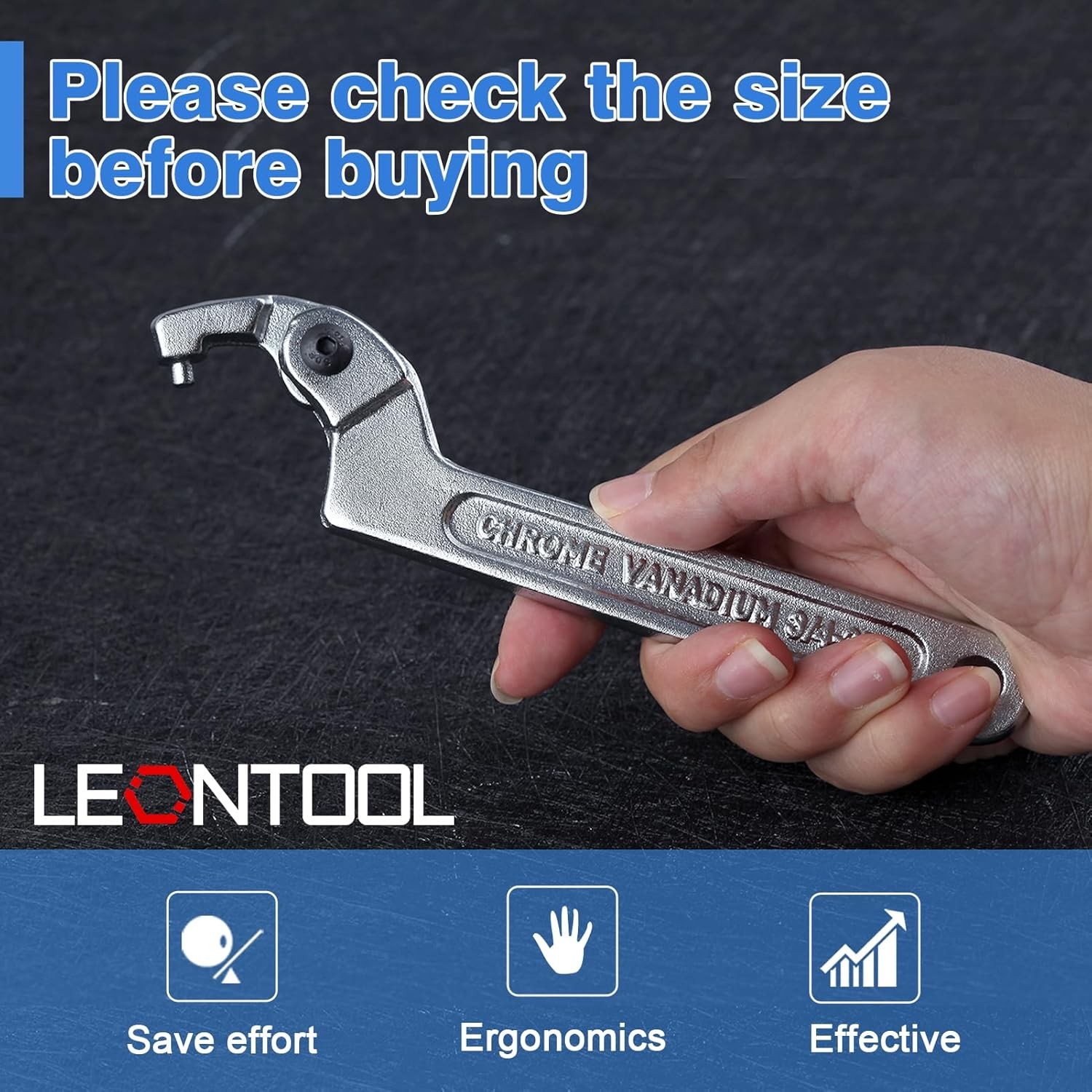 Adjustable C Spanner Hook Wrench Tool Adjustable Pin Spanner Wrench Tool for ...