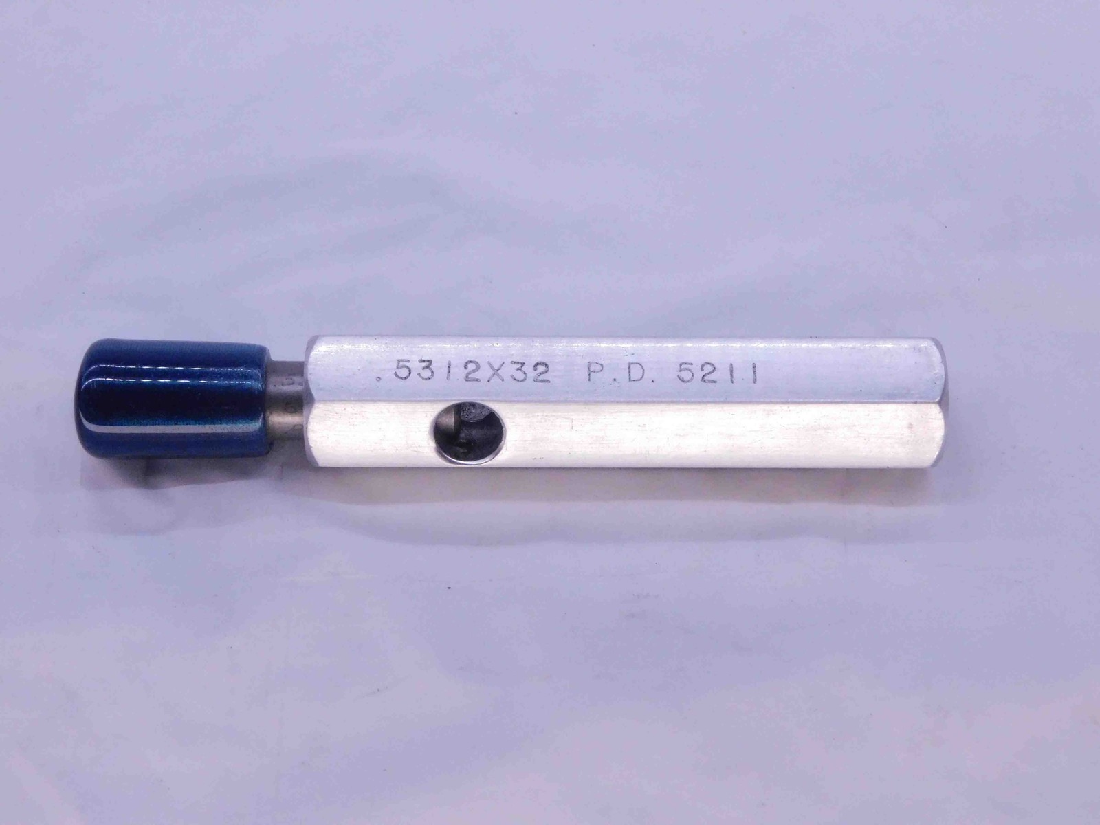 .5312 32 THREAD PLUG GAGE GO ONLY P.D. = .5211 17/32 .5312"-32 INSPECTION CHECK