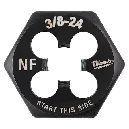 Milwaukee Tool 49-57-5351 Hex Threading Die, 3/8"-24, Unf