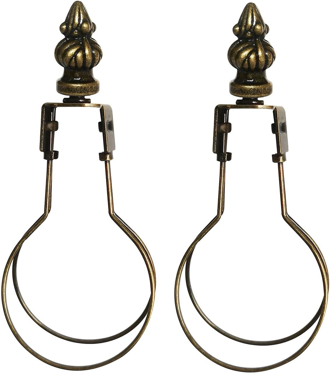 GY & CK® Antique Brass Clip on Lampshade Adapter Lamp Shade Light Bulb Clip Adap