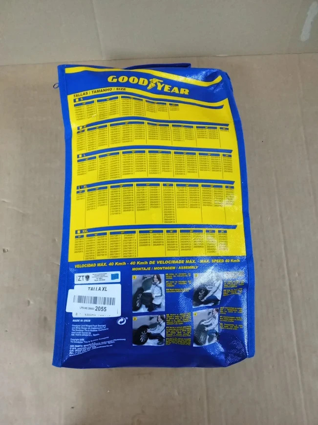 Goodyear 1pc Ultra Grip Car Textile Snow Chains Size Extra Large