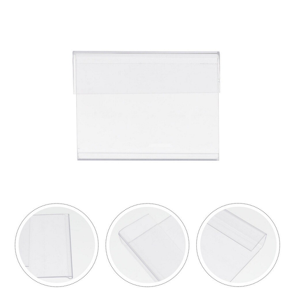 10PCS Price Holders PET Wire Shelf Label Holders Display Shelf Ticket Holder