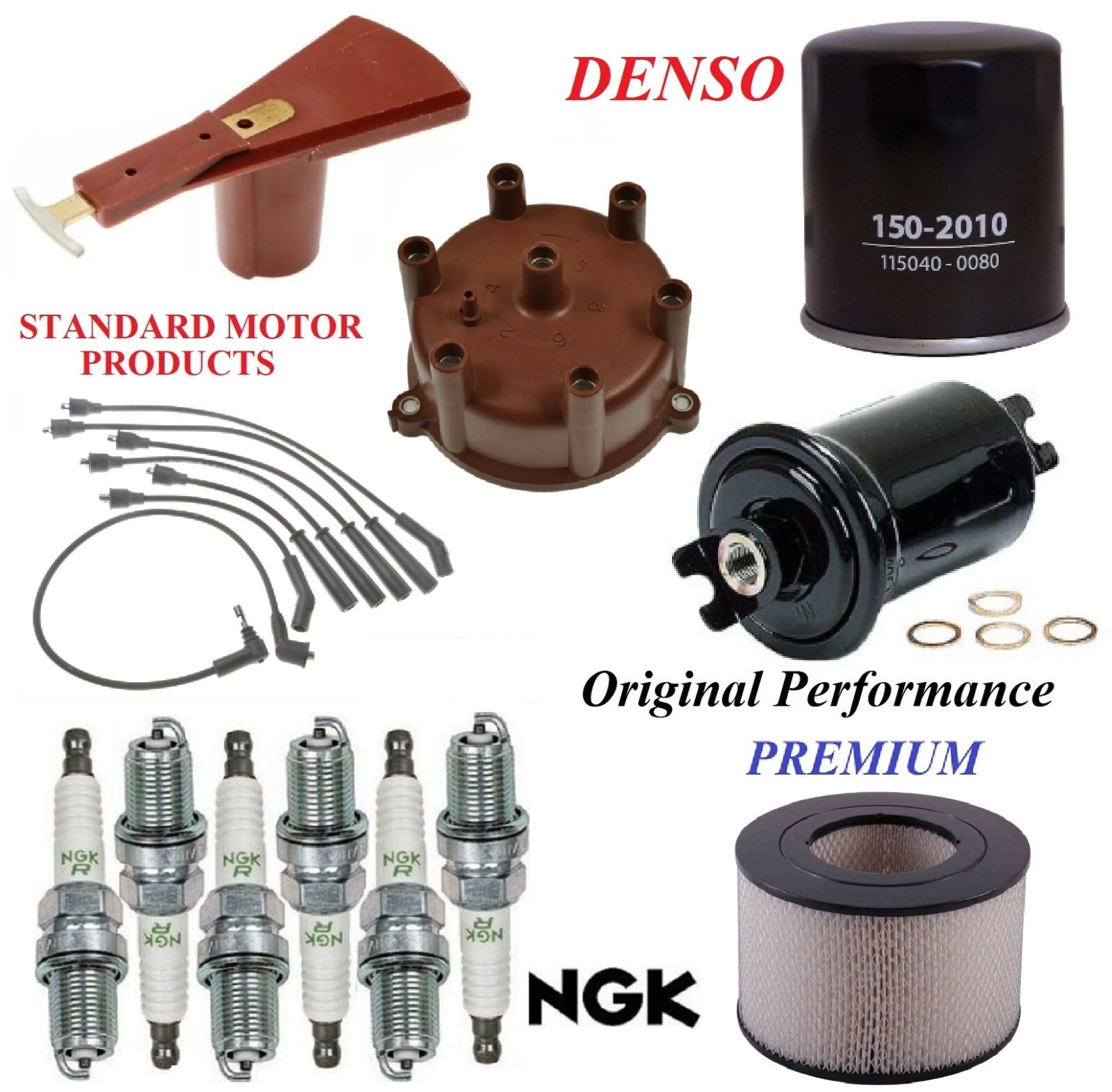 Tune Up Kit Filters Cap Wire Plugs For TOYOTA LAND CRUISER L6 4.0L 1990-1992