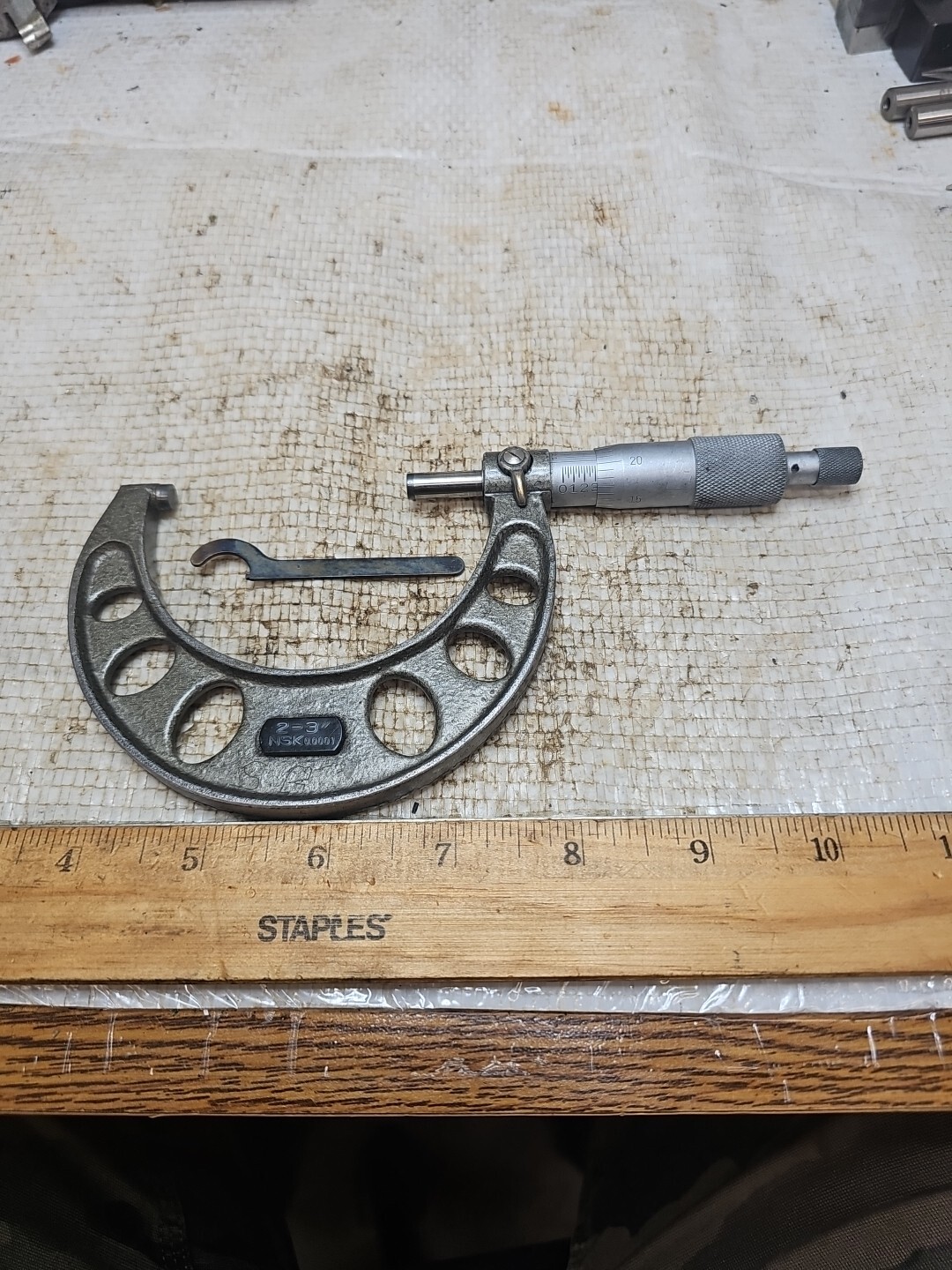 NSK Japan 2-3" Outside Micrometer .0001" Box Precision Machinist Tool W/WRENCH