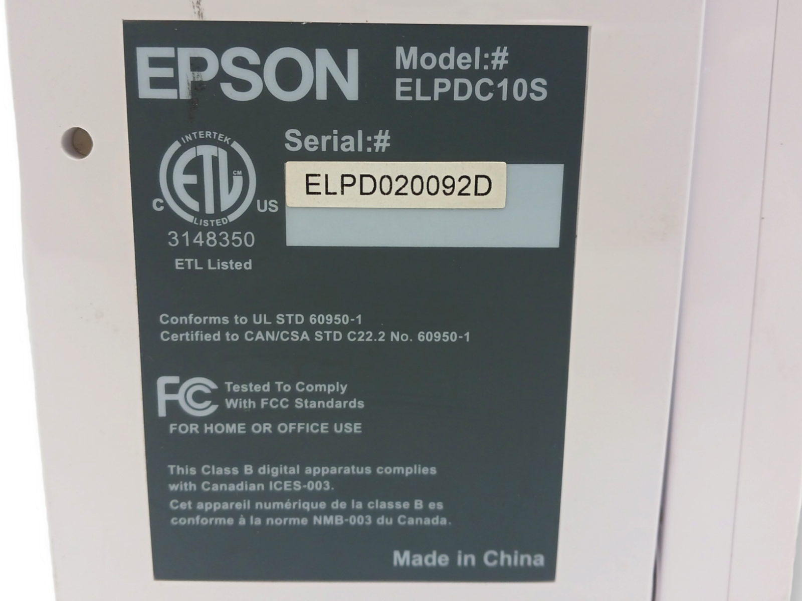 (LOT OF 6) Epson DC-10s Portable Document Camera Presenter Projector ELPDC10S