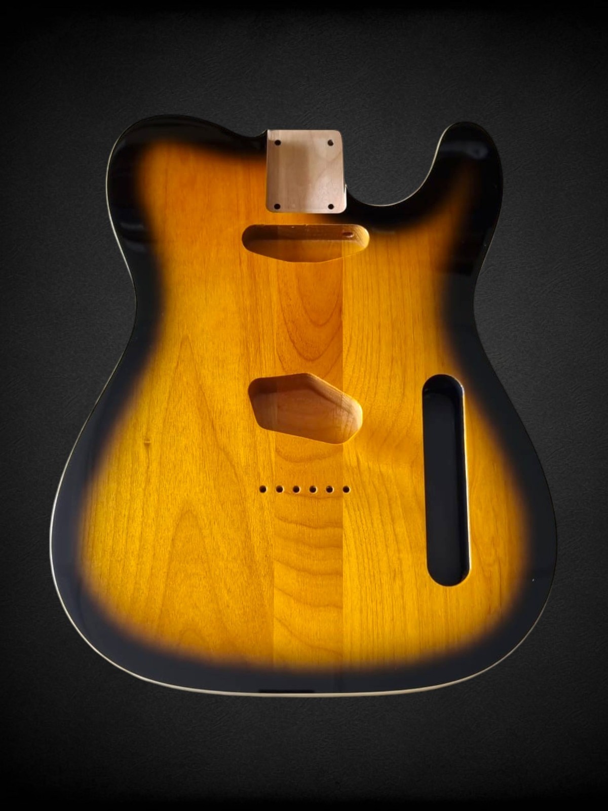 Telecaster Body Sunburst 2-tone, double binding, gloss varnish