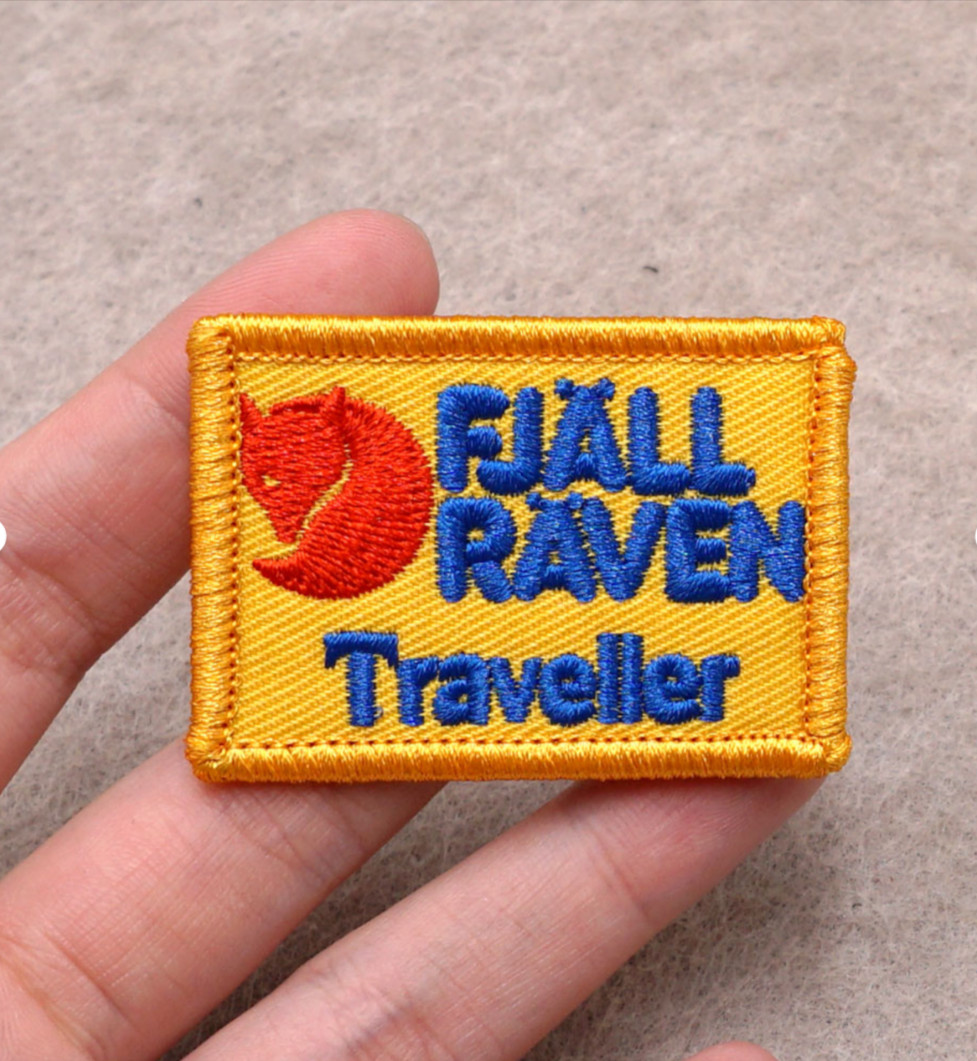 VERY RARE FJALLRAVEN TRAVELLER EMBROIDERED IRON-ON PATCH...