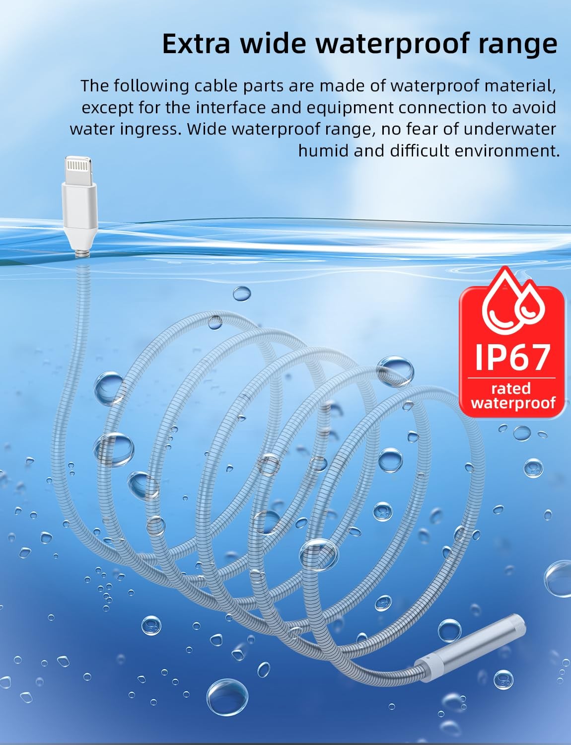 Endoscope Camera with Light, 1920P HD Borescope Camera with 8 Adjustable LED ...