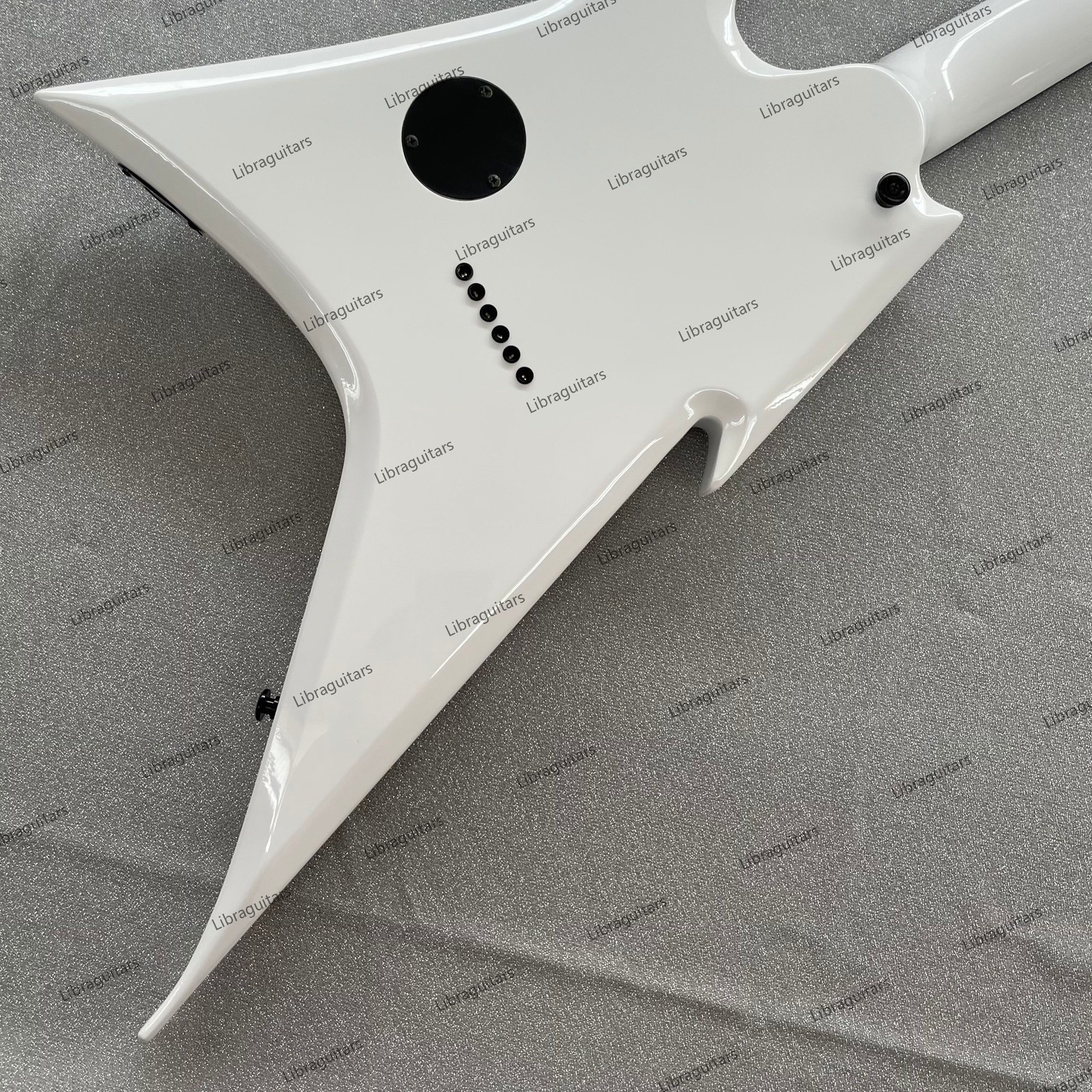 Electric Guitar Stainless Rounded Fret Edge Bone Nut Solid Body 6 Strings White