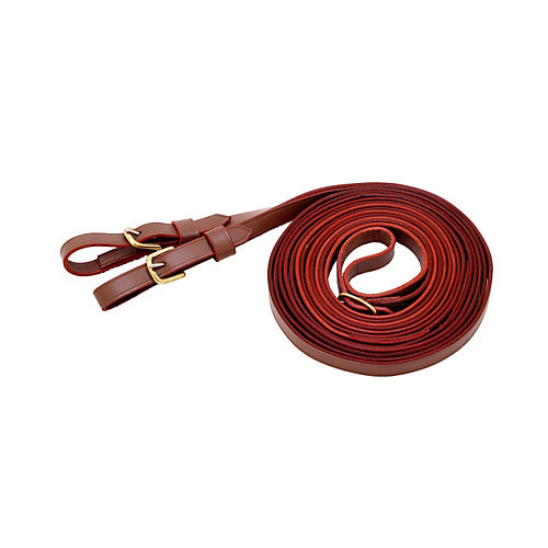 Tough1 Leather Driving Harness Reins Natural