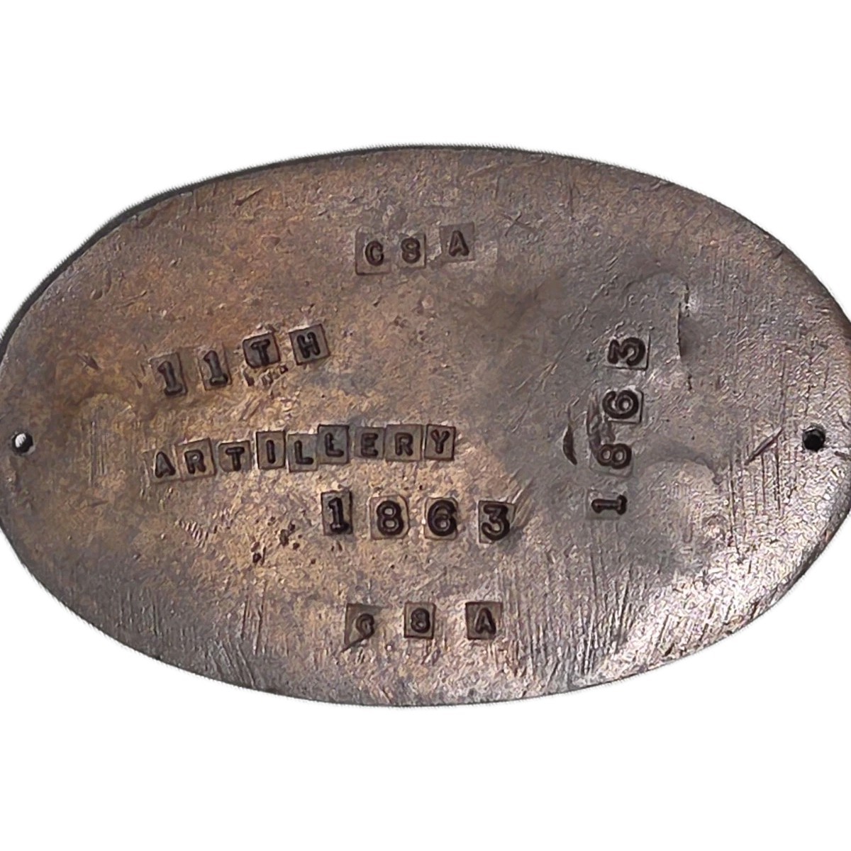 Vintage CSA CS Belt Plate Brass Artillery 1863 Repro Framed Display