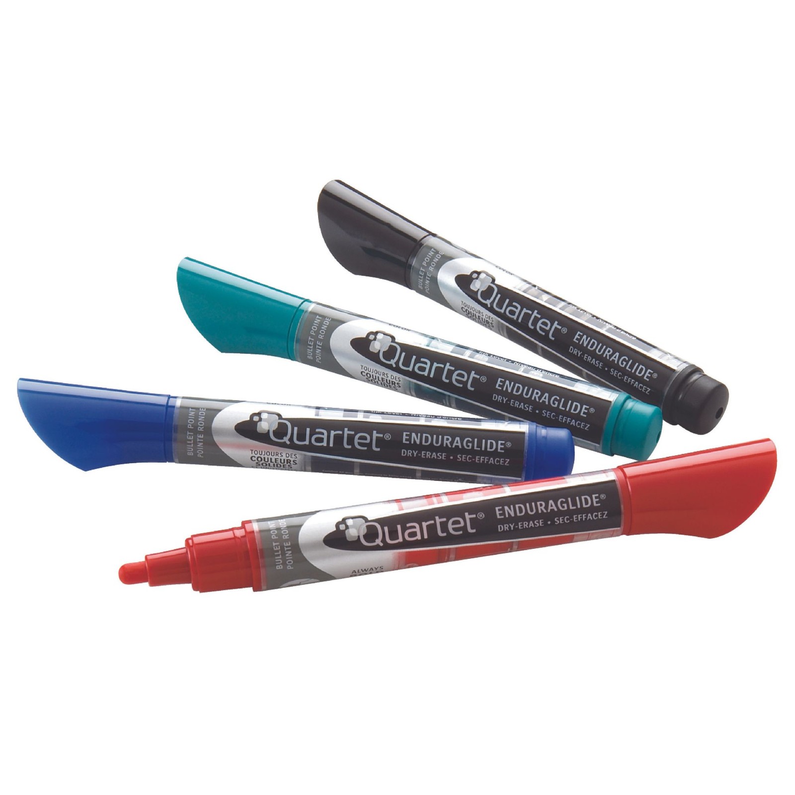 Quartet  EnduraGlide Bullet Tip Dry-Erase Markers: Classic Colors / Bullet / 4-p