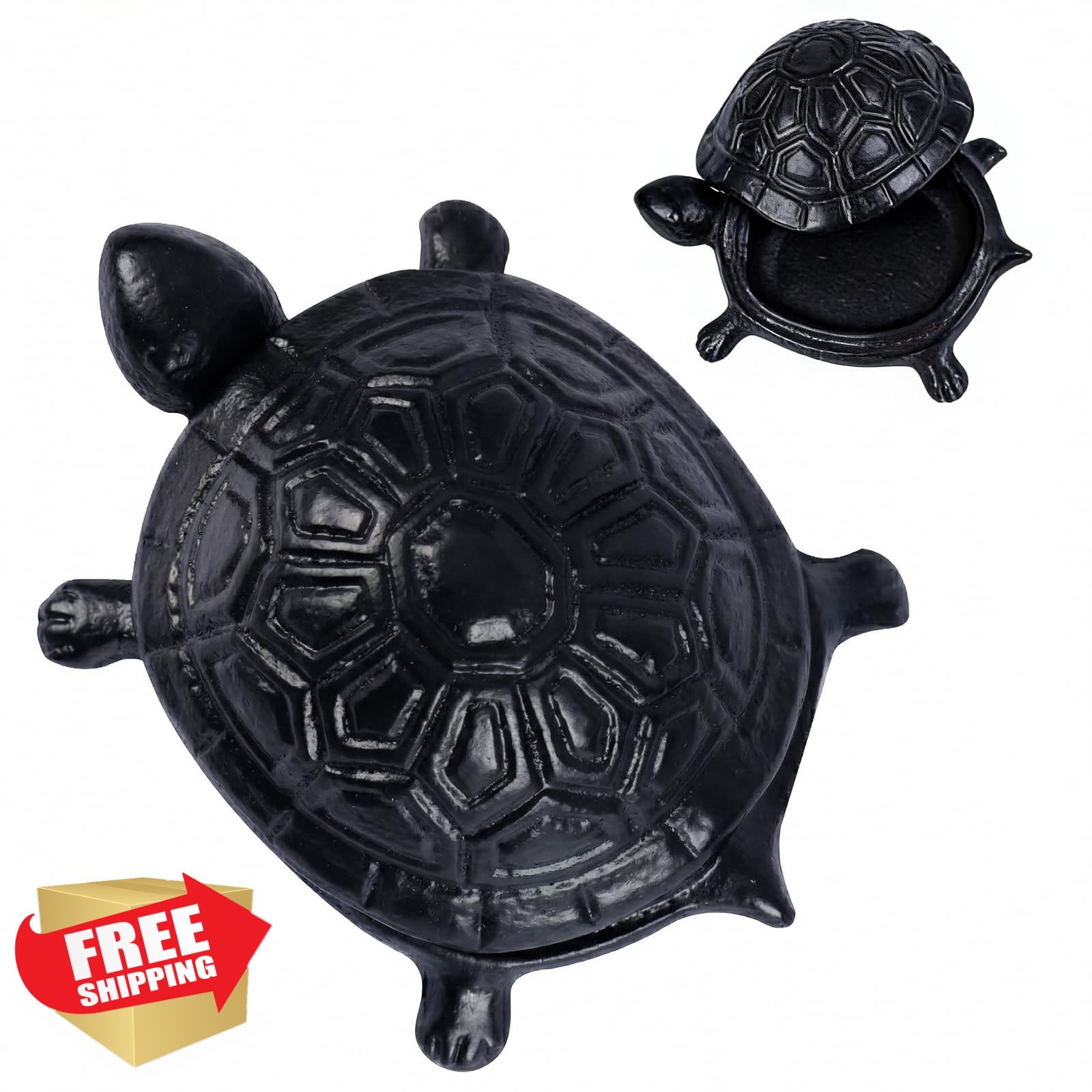 Exliu Cast Iron Turtle Key Hider Black