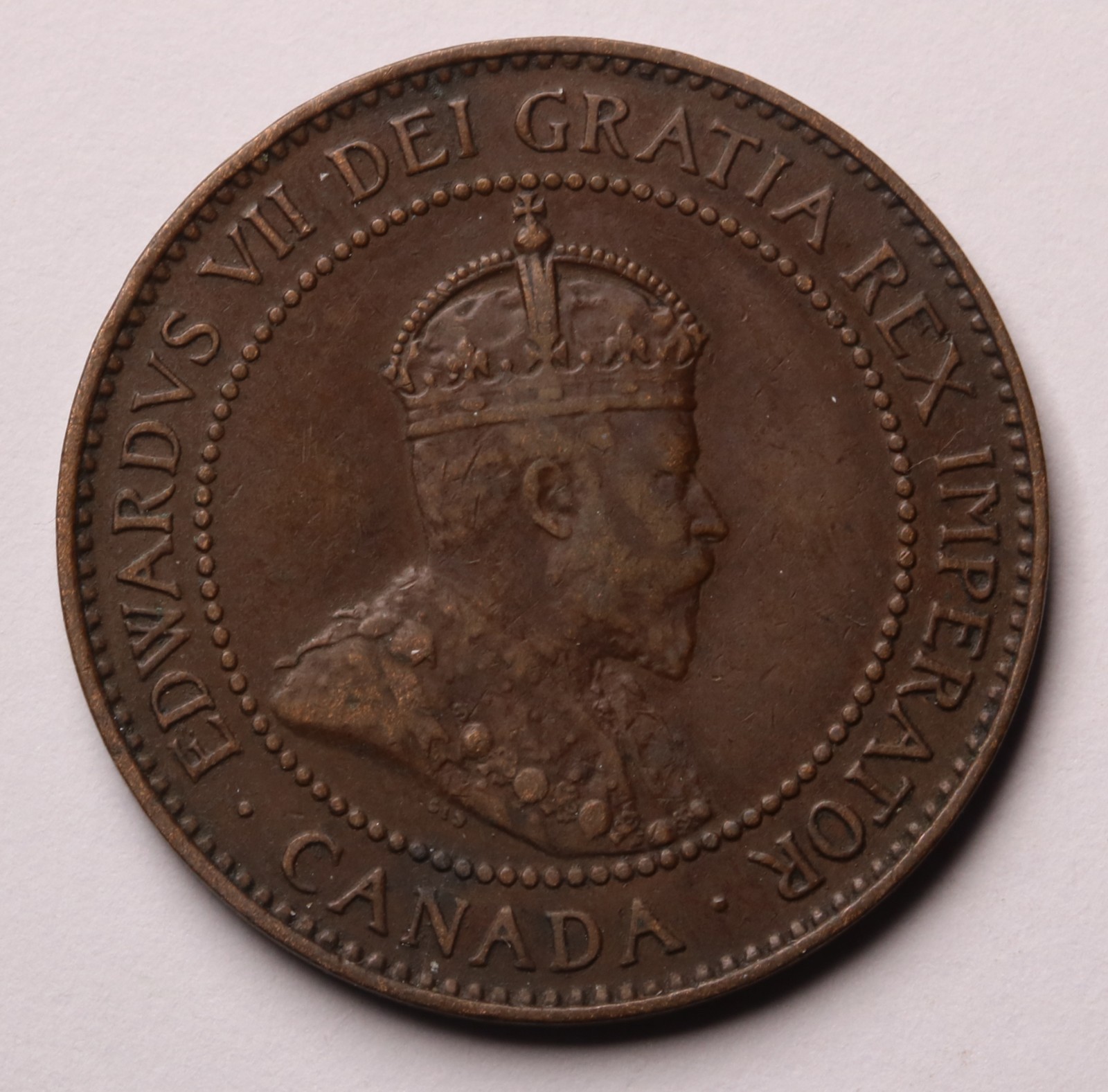 1906 Canada 1 Cent Coin Edward VII KM# 8