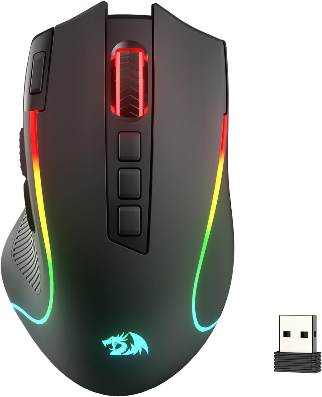 M612 PRO RGB Gaming Mouse, 8000 DPI Wired/Wireless Optical Mouse with 9 Programm