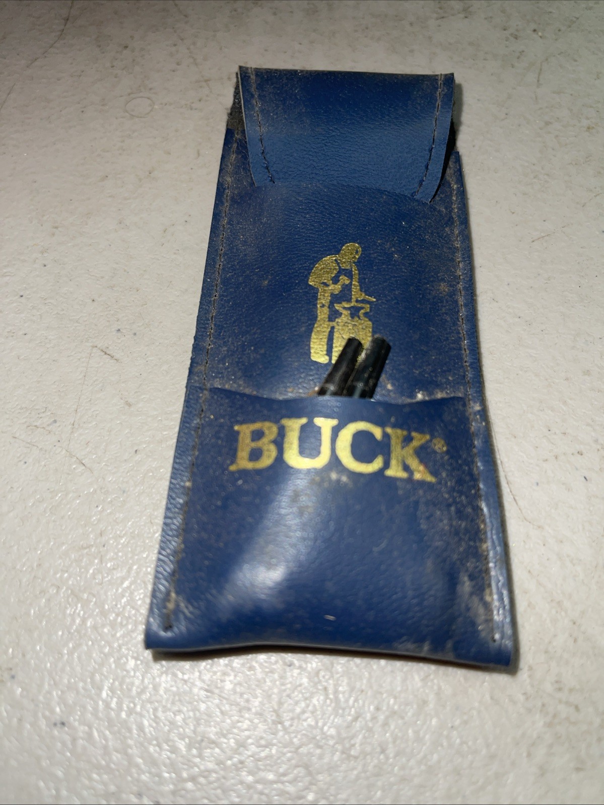 Vintage Buck Knives Throwing Dart Case Sheath Black Vinyl Storage Pouch 80s 90s