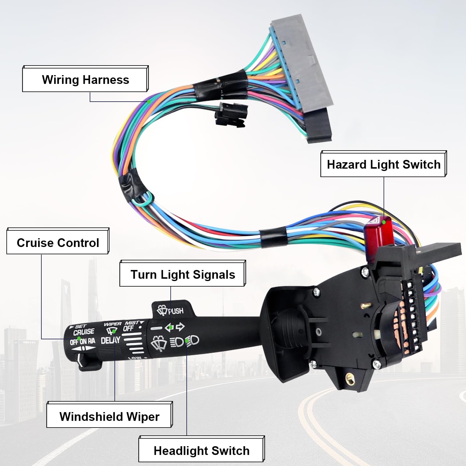 Multi-Function Combination Turn Signal Switch Wiper Hazard Cruise As picture