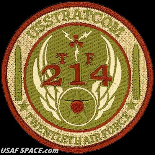 USAF USSTRATCOM -FORCE 214- LAND-BASED INTERCONTINENTAL BALLISTIC MISSILE PATCH